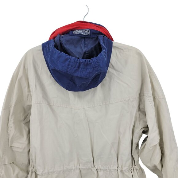 Pacific Trail Nautical Jacket Petite S Beige Drawstring Hood Lightweight Sailing - Picture 10 of 13